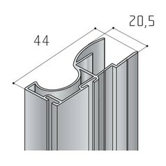 Úchytový profil stříbrný S12 2,7m